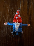 Gnome beaded keychain