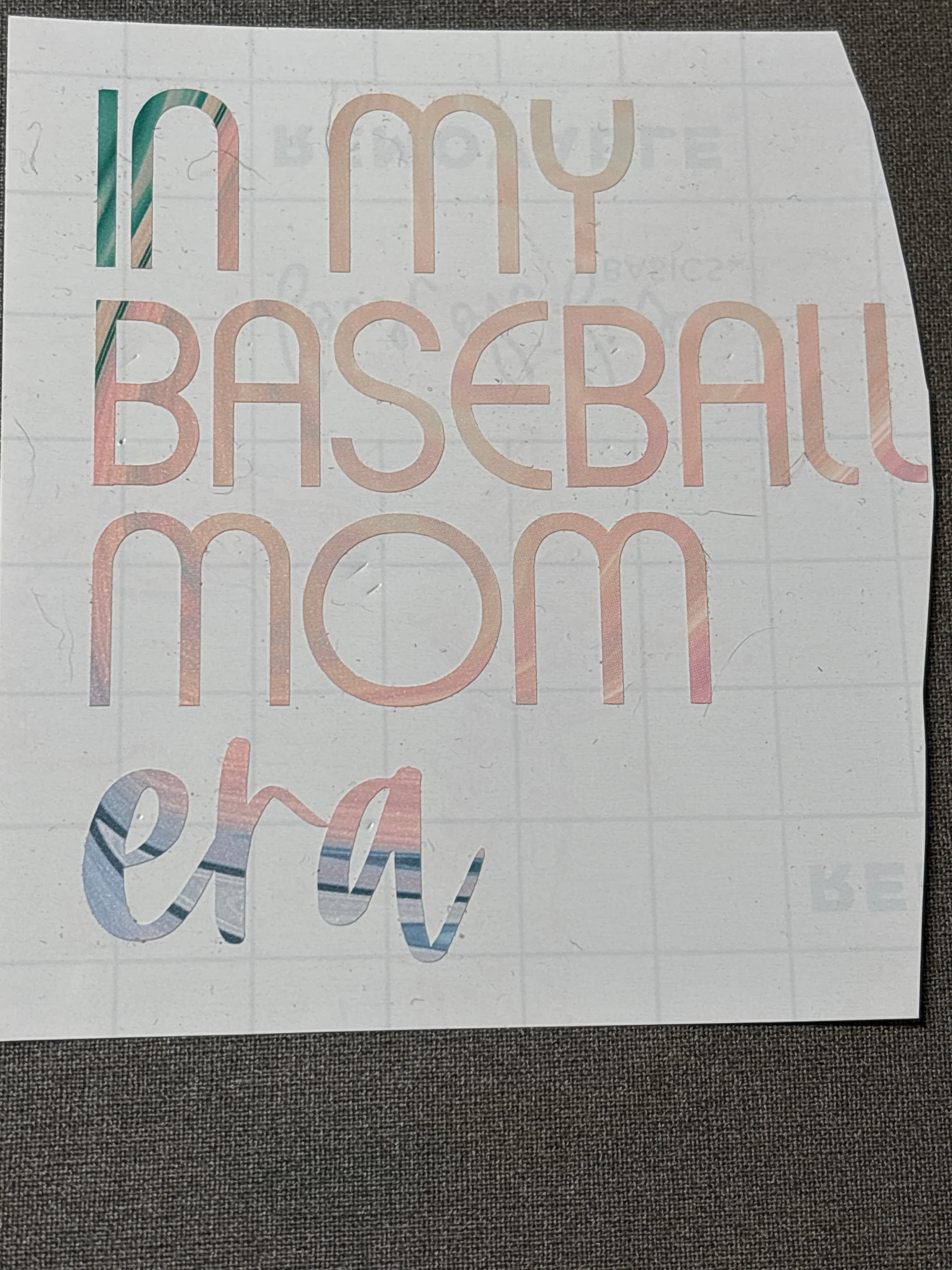 In my baseball mom era decal