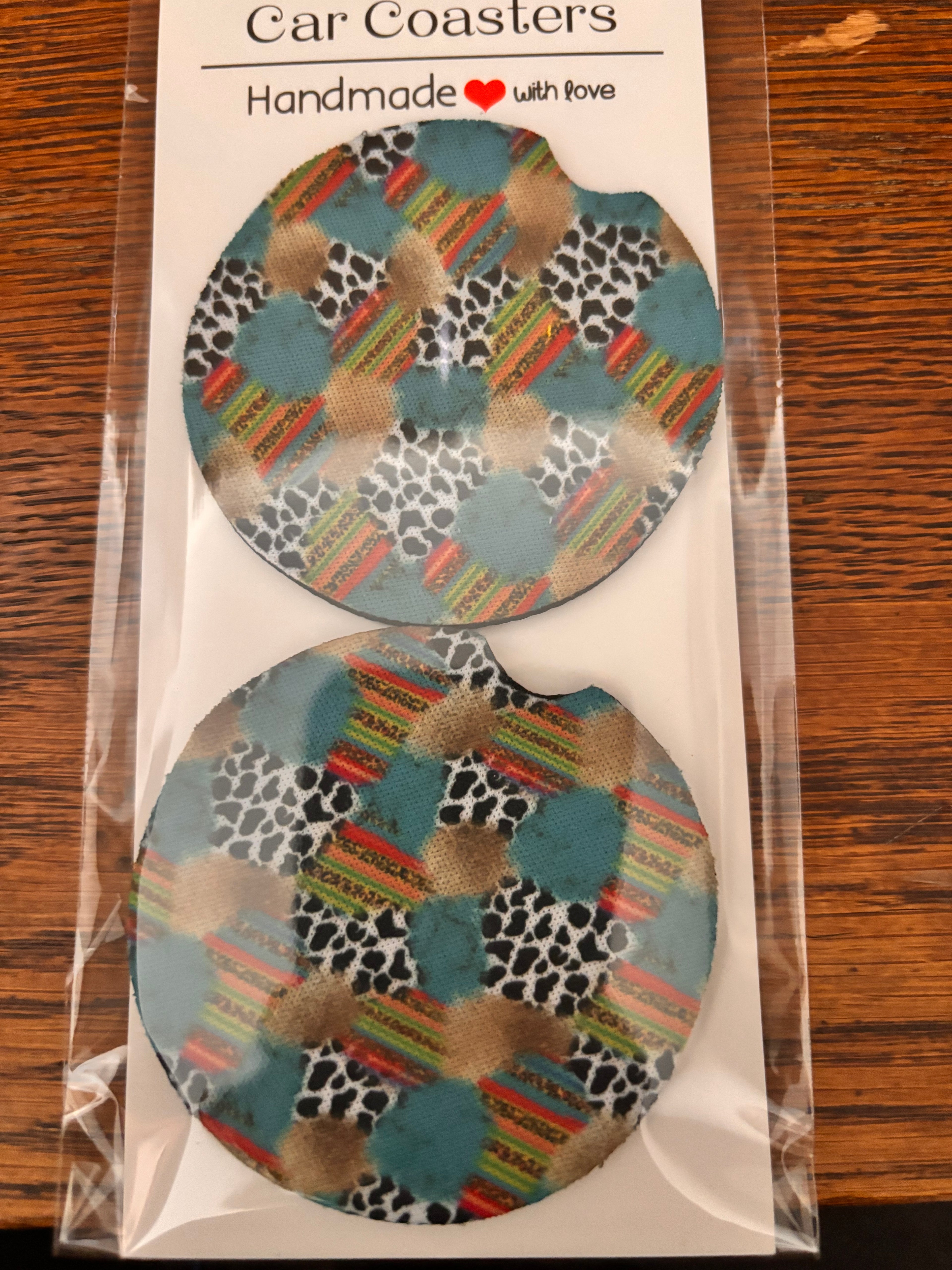 Wild design car coasters