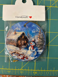 Sublimation snowman and cottage ornaments