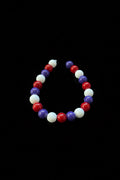 Red white and blue beaded bracelet