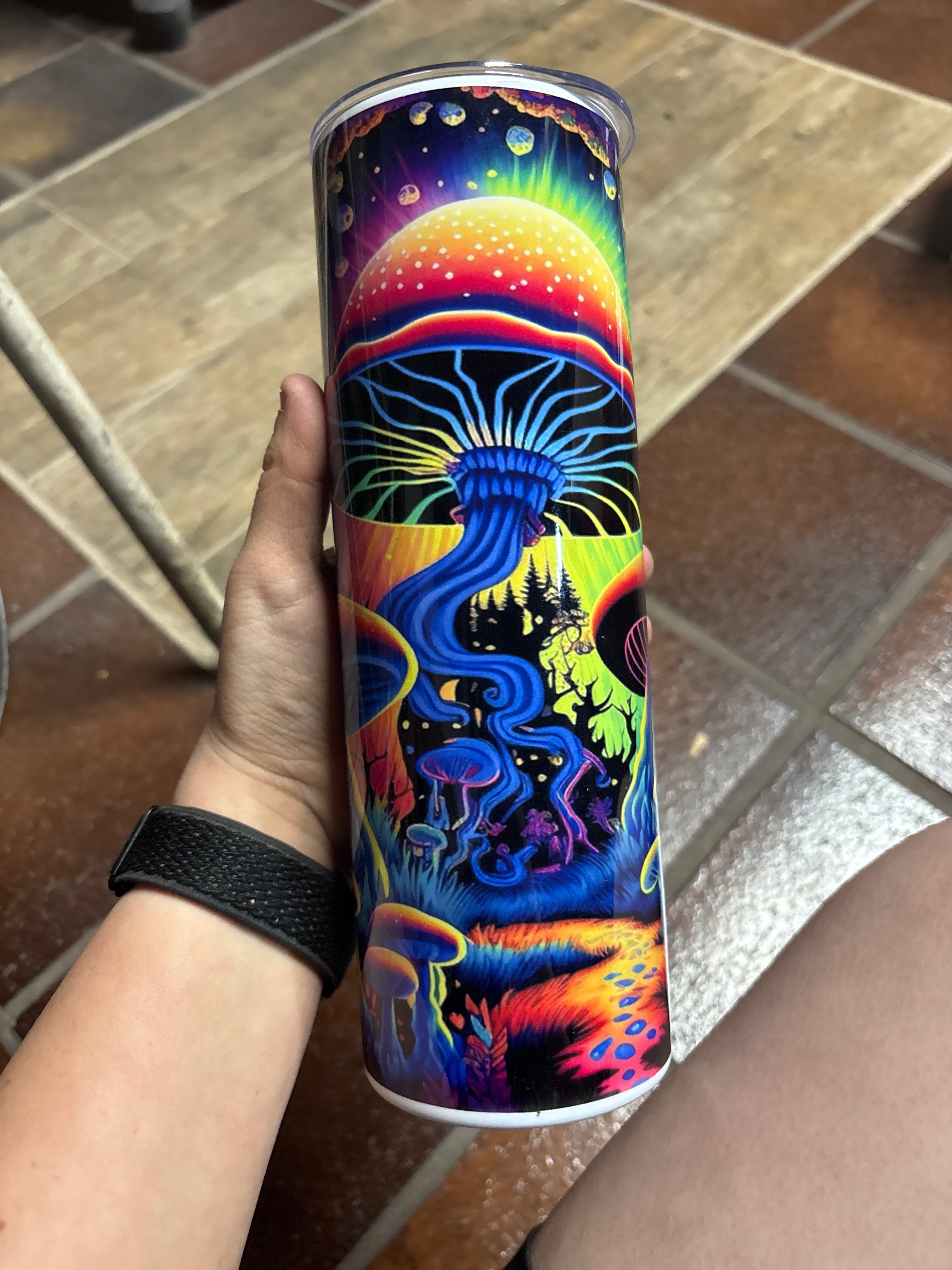 Trippy mushroom 30 oz tumbler