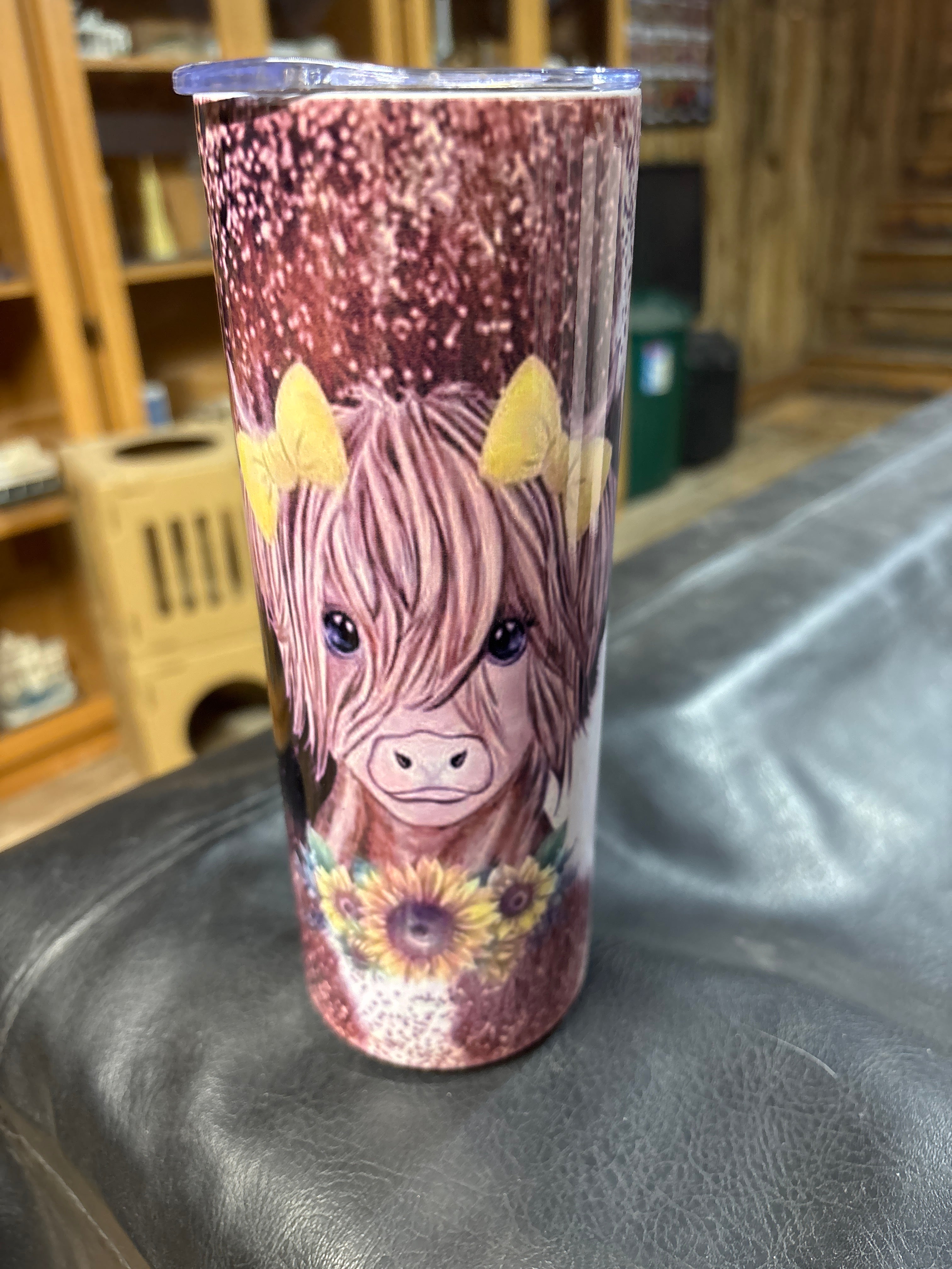 20oz cow tumbler