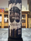 20oz back the blue tumbler