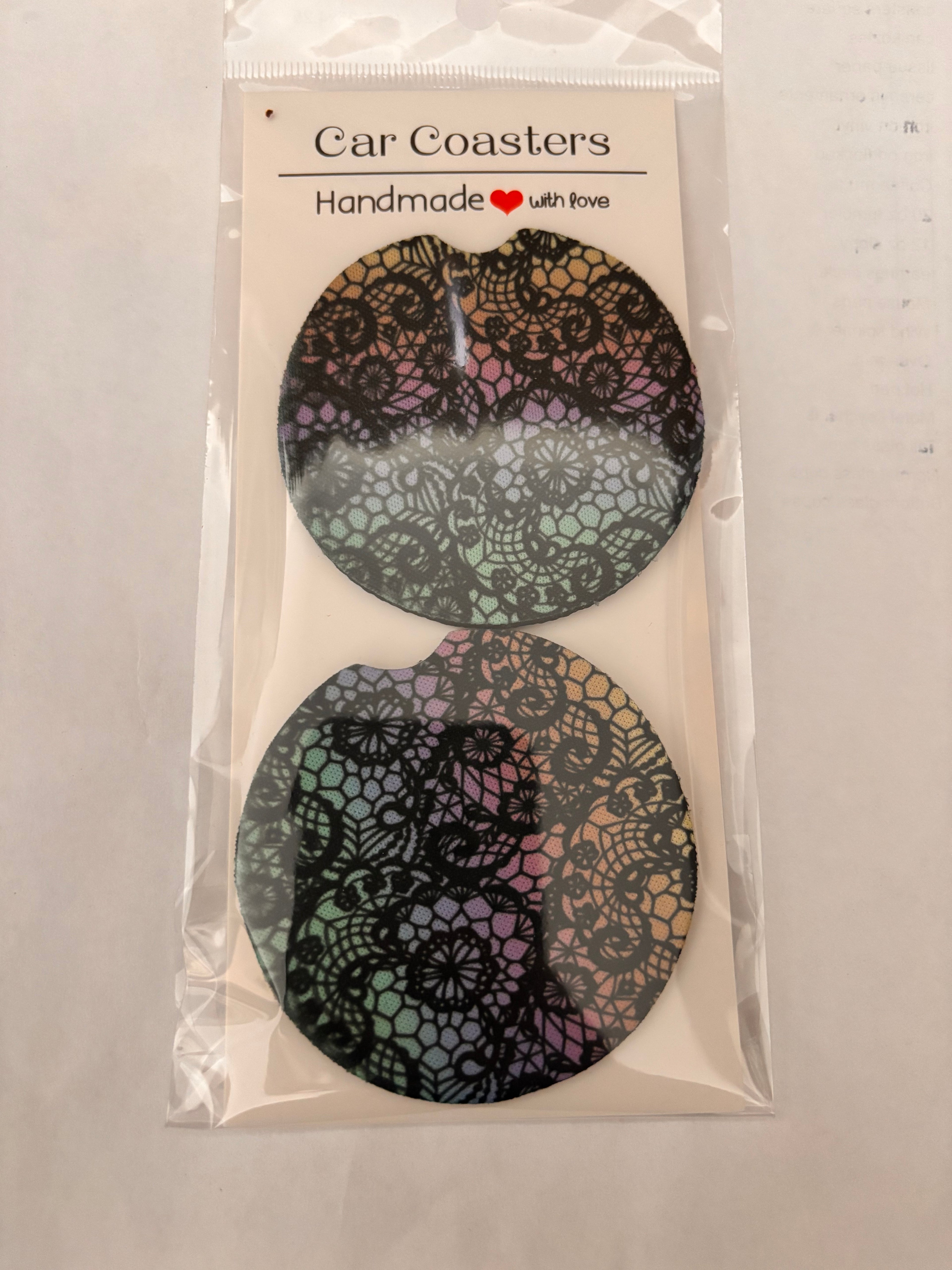 Lacey Car coasters