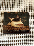 Smirking Cat coffee magnet