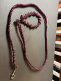 Pink Camo paracord dog leash