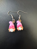 Pink gnome earrings