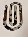 Cow Print Acrylic Paperclip