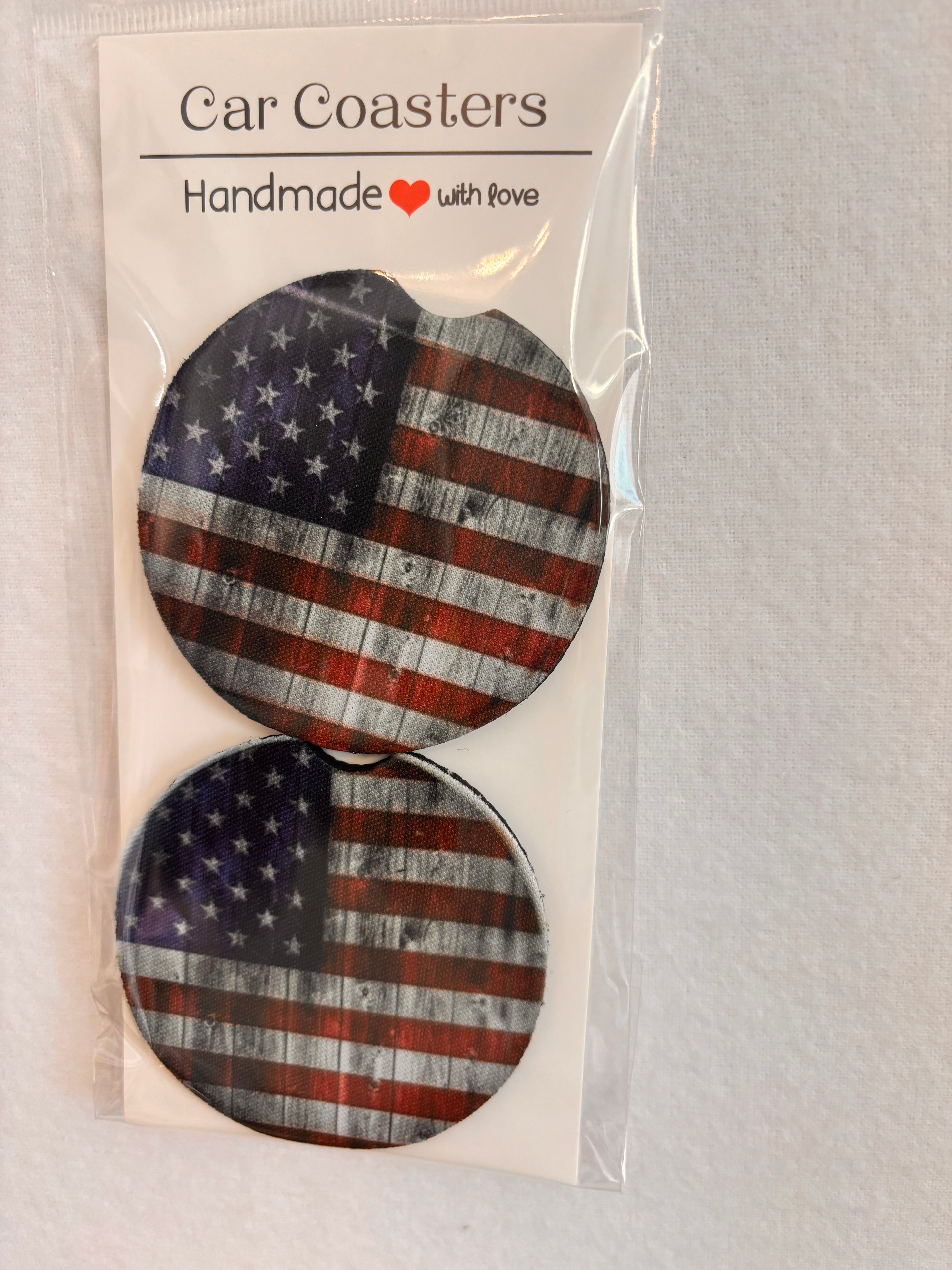 American Flag Car Coasters