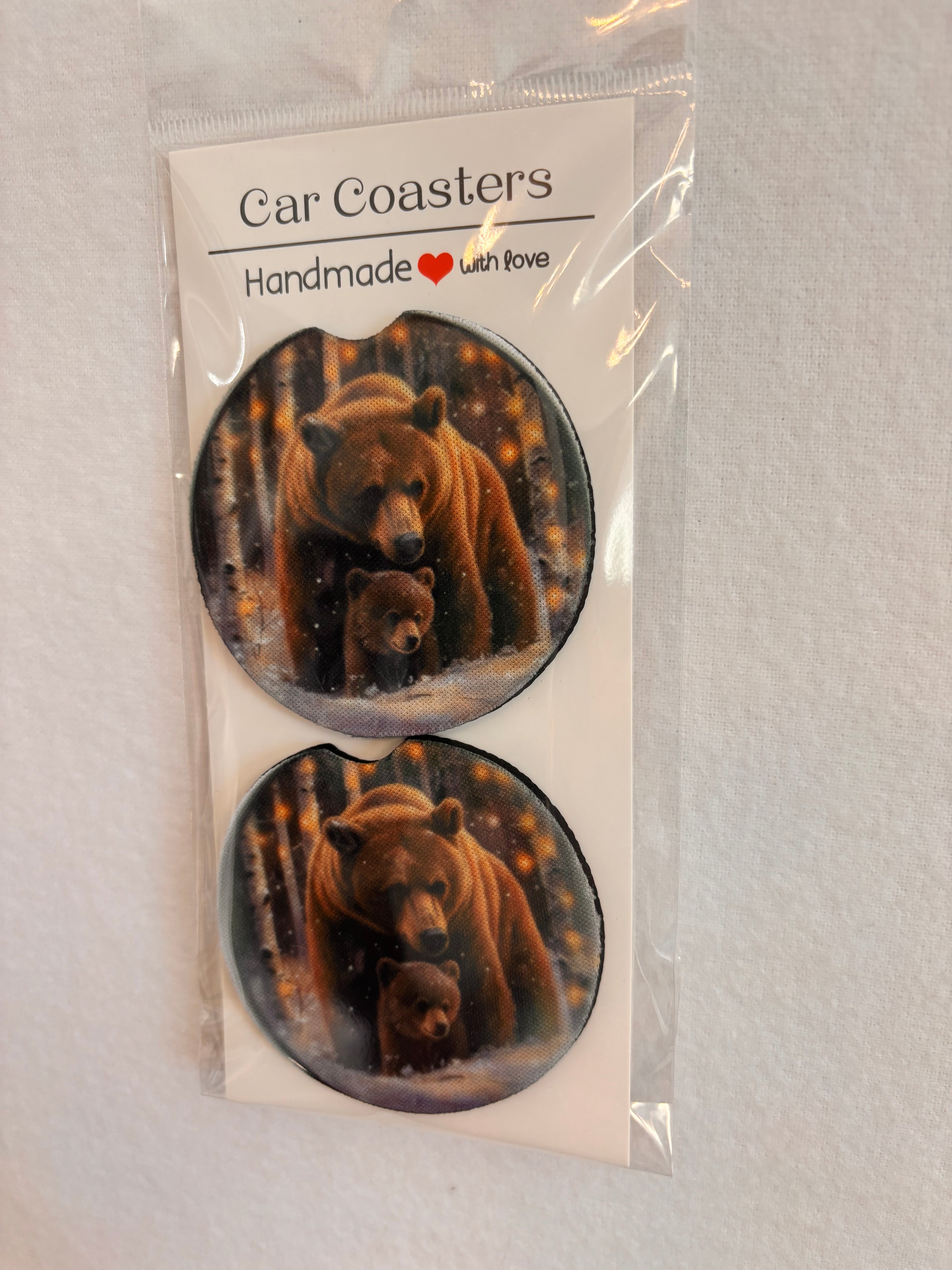 Bear and Bear cub Car Coasters