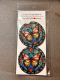 Butterfly Car coasters