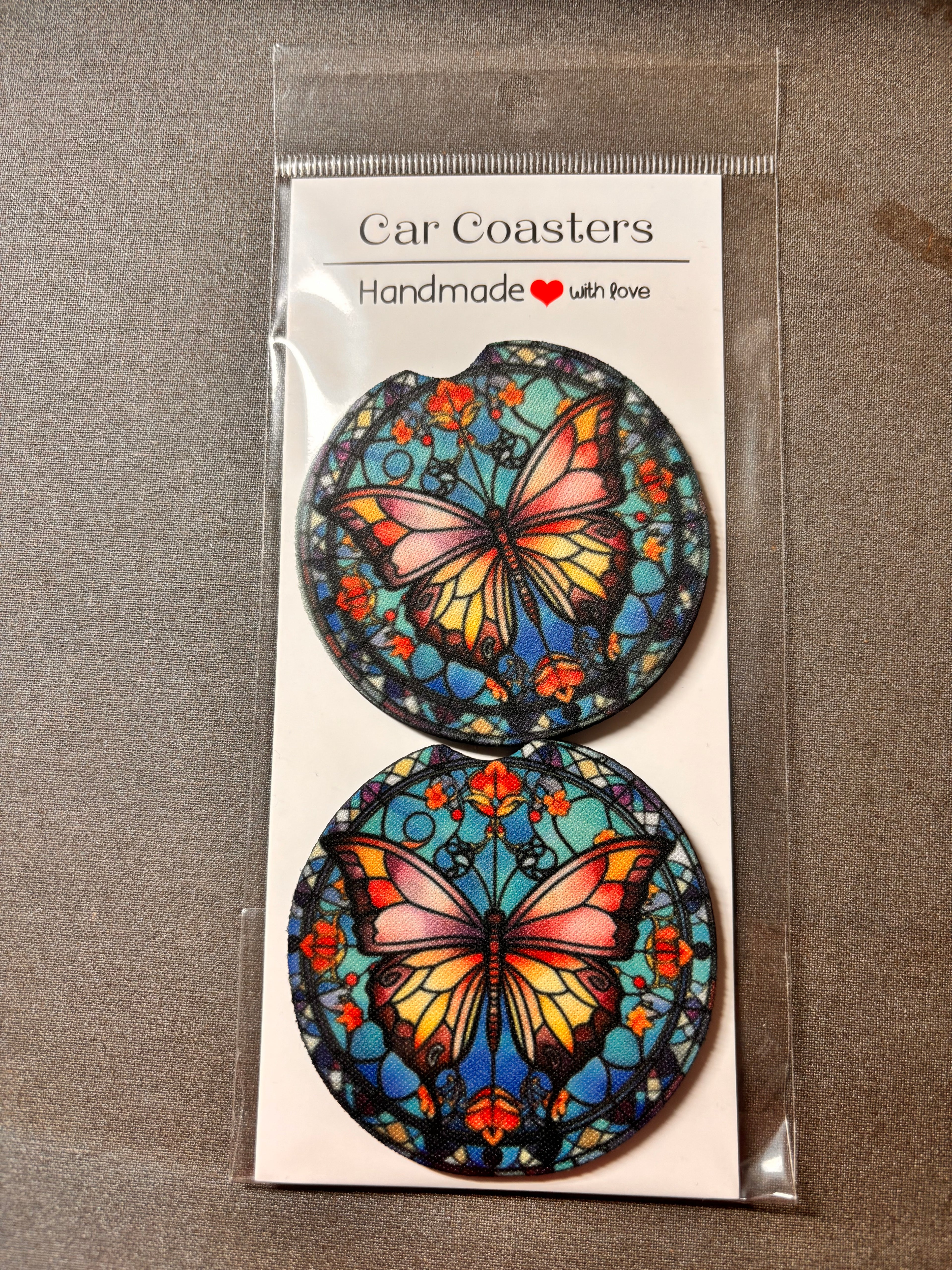 Butterfly Car coasters