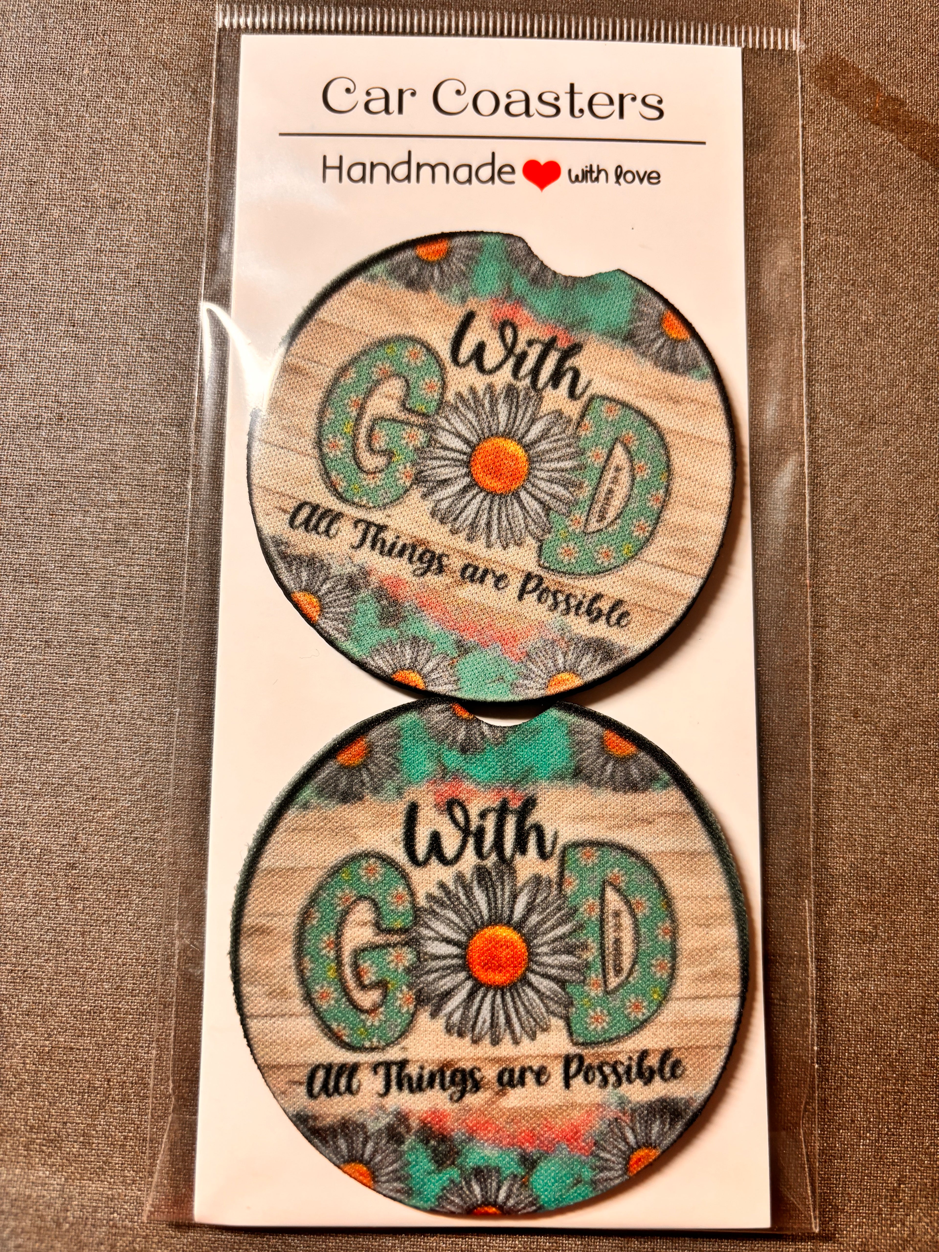 With God Car Coasters